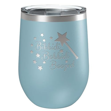 Bibbidi Bobbidi Boozed Tumbler (12 oz) Baby Blue Tumbler