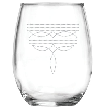 Boot Stitch Pattern - Western Design (15 oz) Stemless Glass