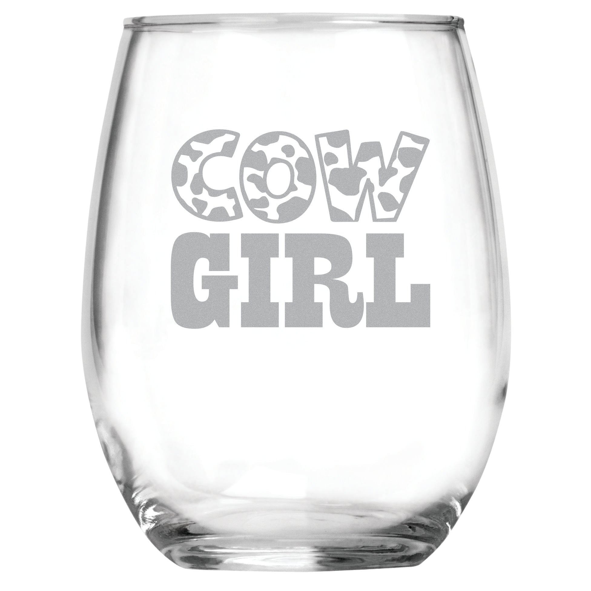 CowGirl - Stemless Glass