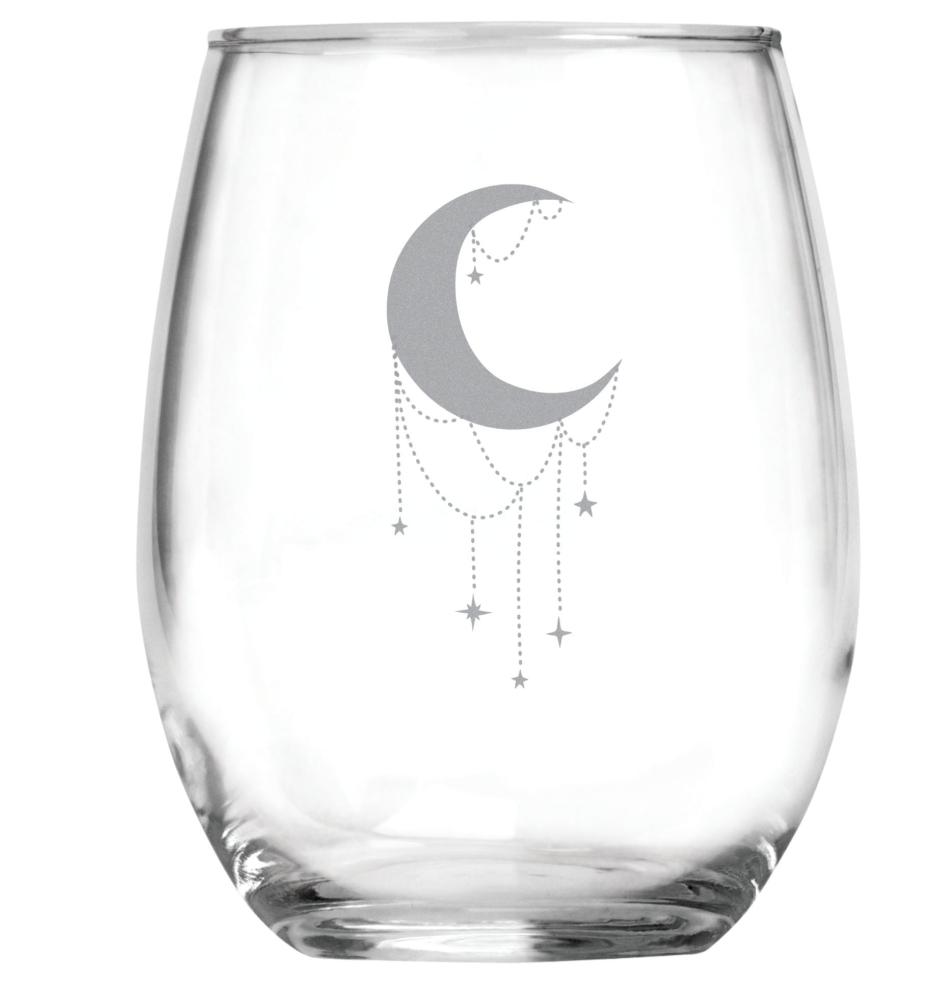 Crescent Moon with Crystals