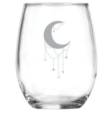 Crescent Moon with Crystals