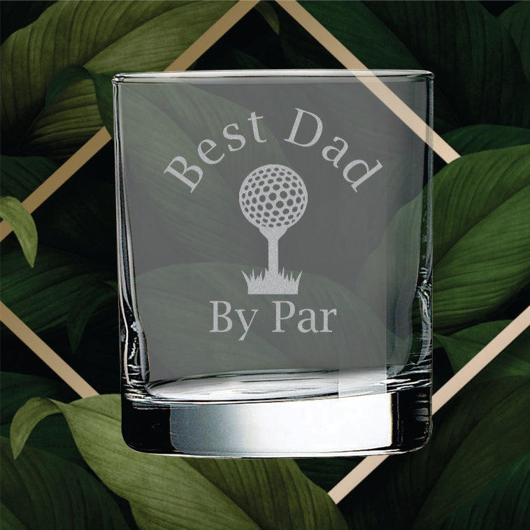 Best Dad by Par - Whiskey Glass