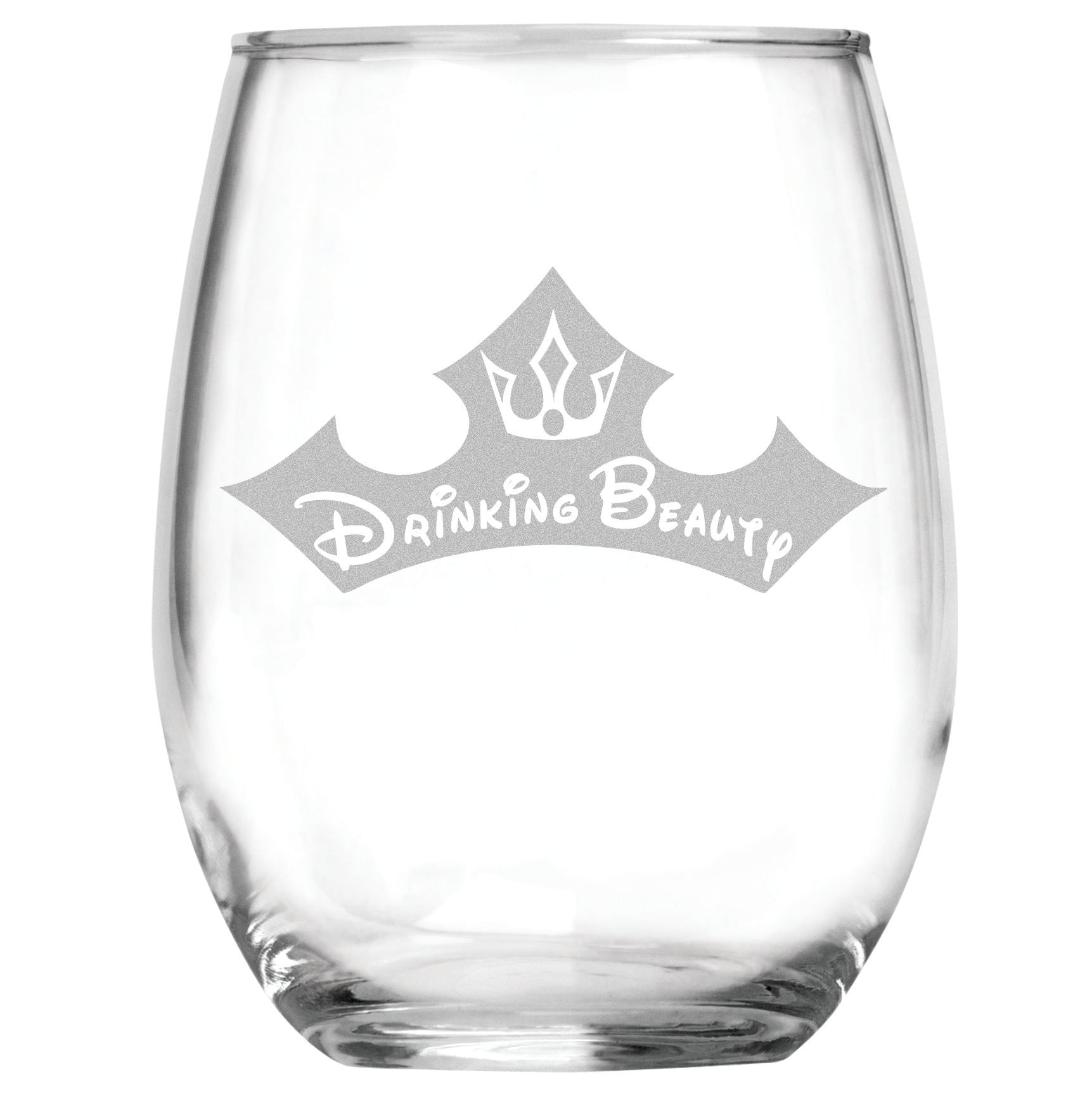 Drinking Beauty (15 oz) Stemless Glass