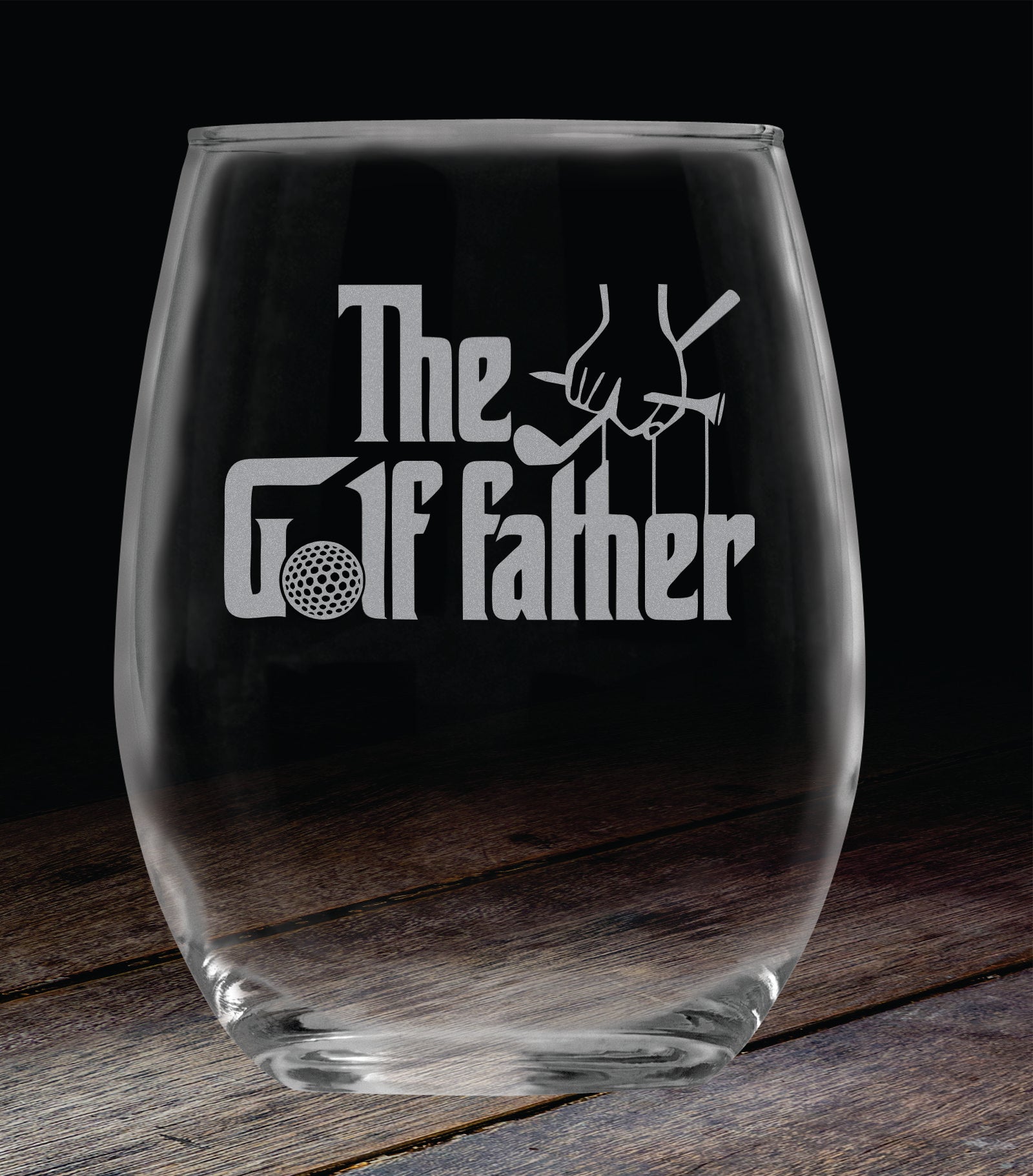 The Golf Father - Godfather Themed Glass