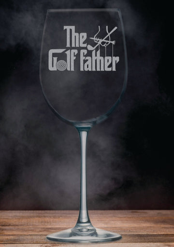 The Golf Father - Godfather Wine Glass