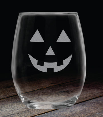 Pumpkin Face Glass